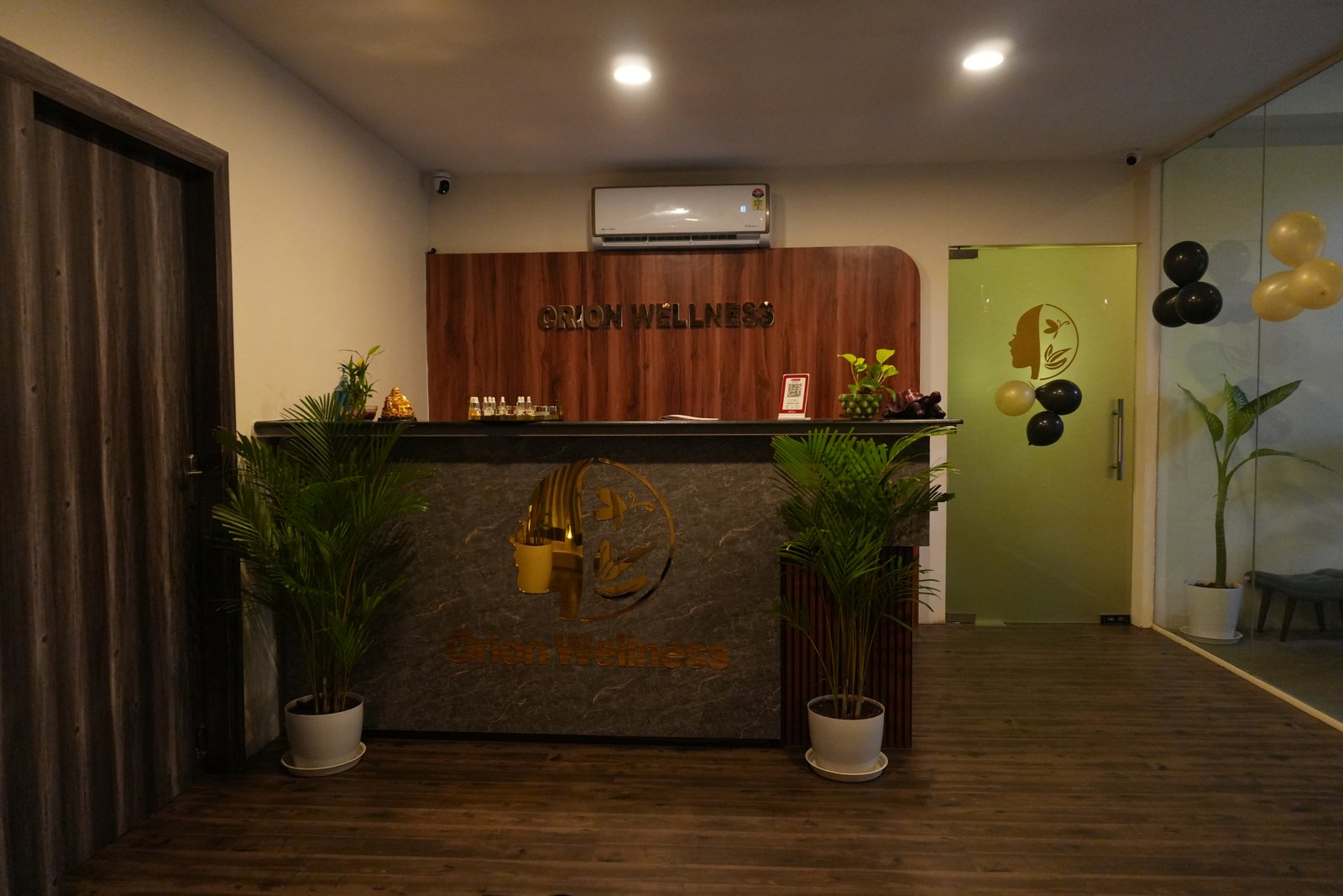 Therapist performing a signature massage
